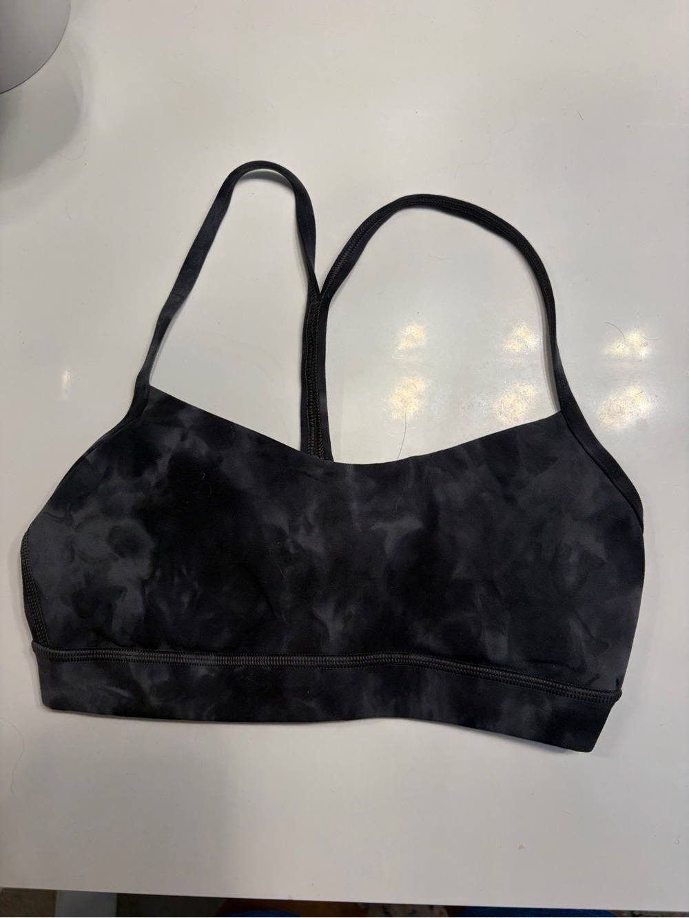 lululemon athletica Black Tie-Dye Thin-Strap Sports Bralette